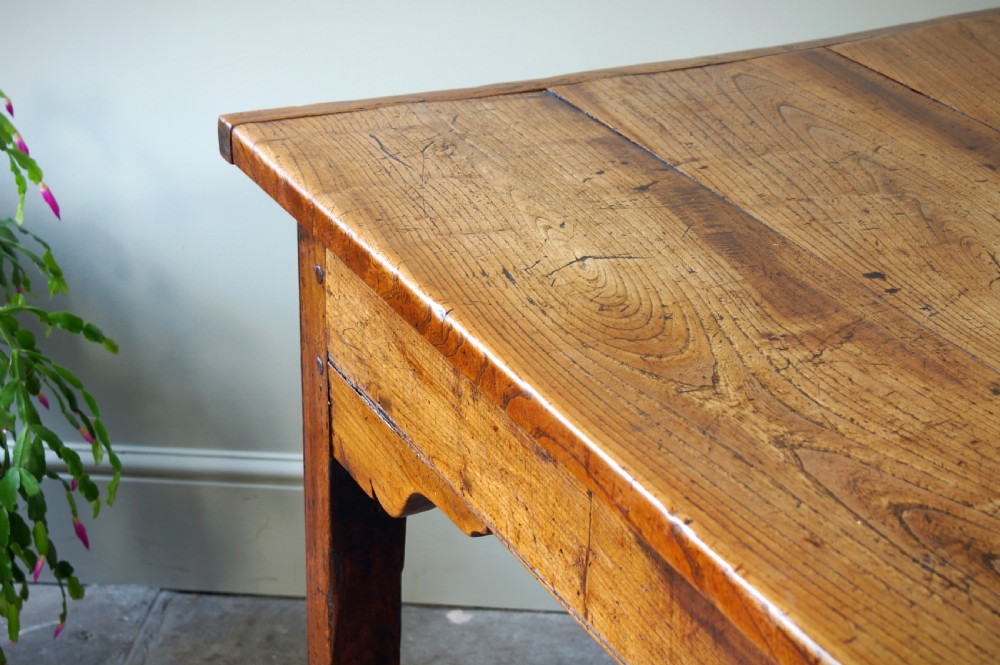 A Superb 18th Century Elm Farmhouse Table. View VI
