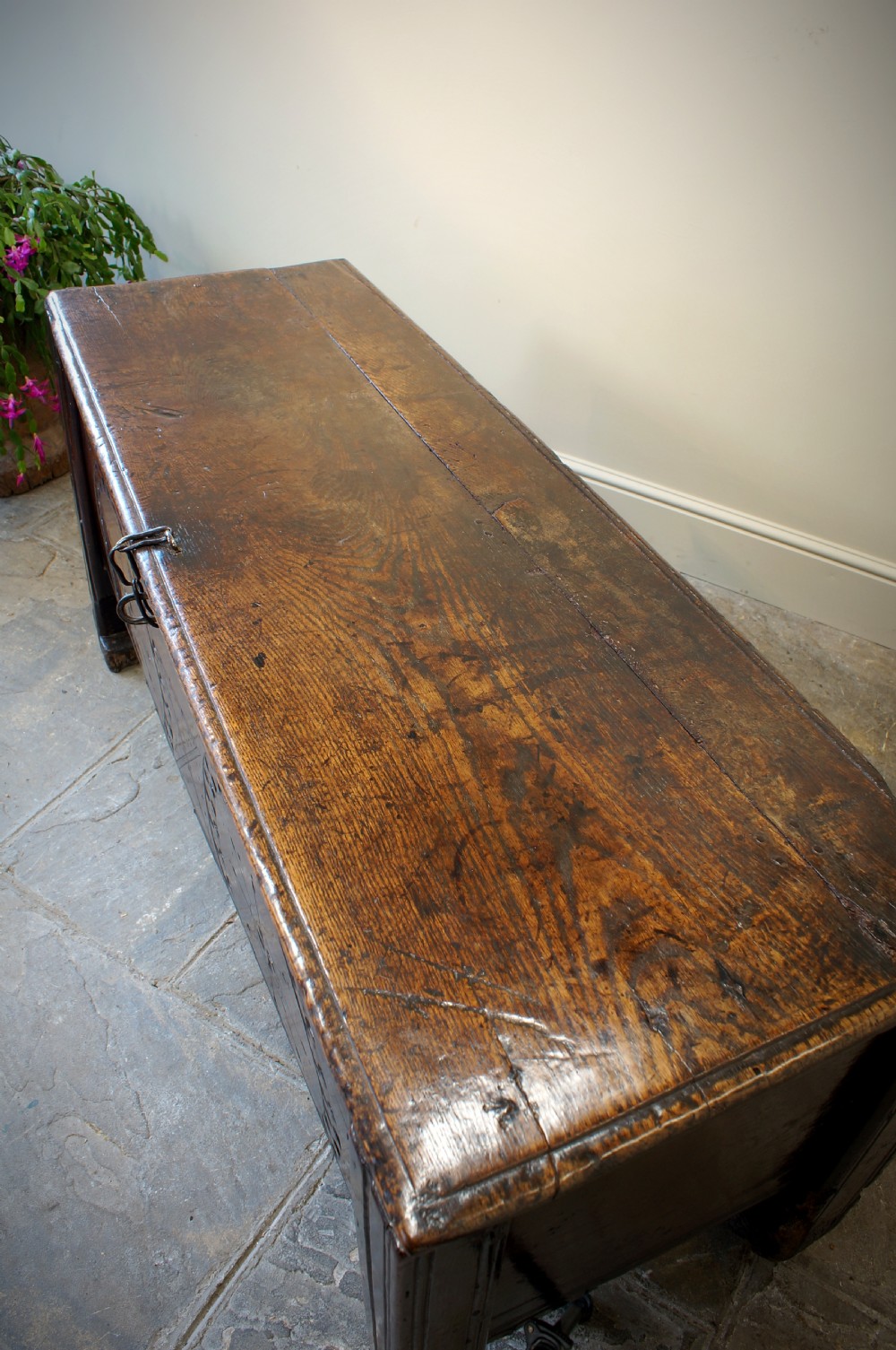 A Rare and Early 16th Century Welsh Oak Coffer. View IX