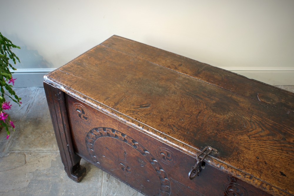 A Rare and Early 16th Century Welsh Oak Coffer. View X