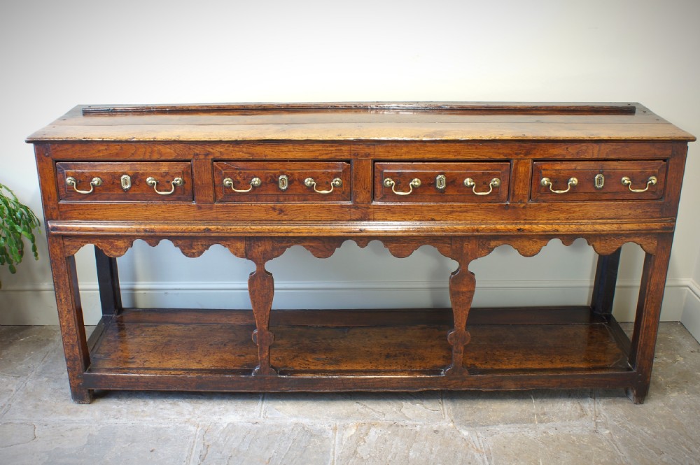 18th Century Oak Dresser Base.  View II