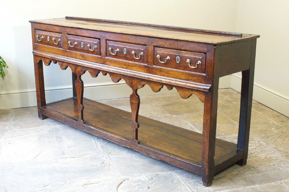 18th Century Oak Dresser Base.  View VIII