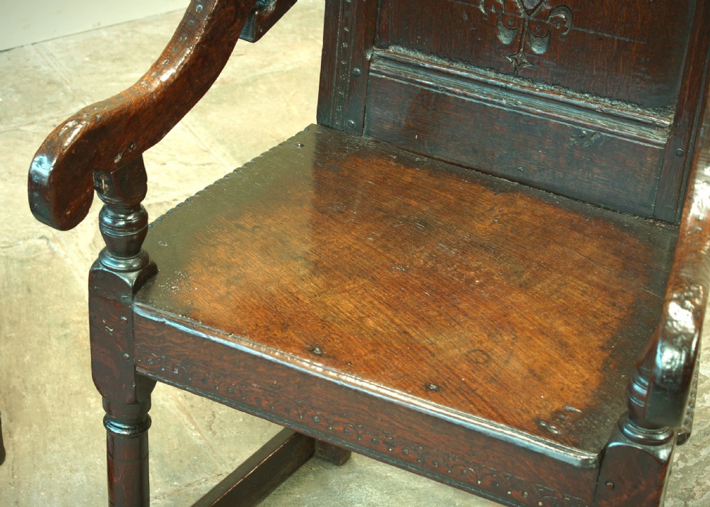  17th Century Oak Yorkshire Armchair.  View VII