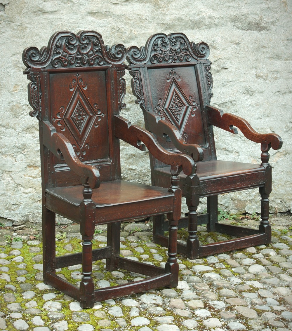  17th Century Oak Yorkshire Armchair.  View X