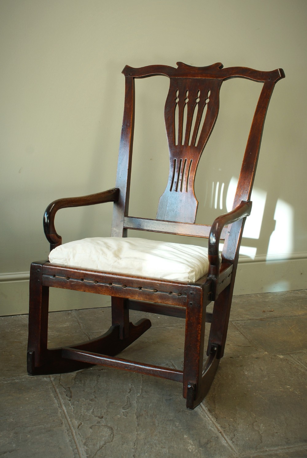 18th Century Walnut Chippendale Rocking Chair.