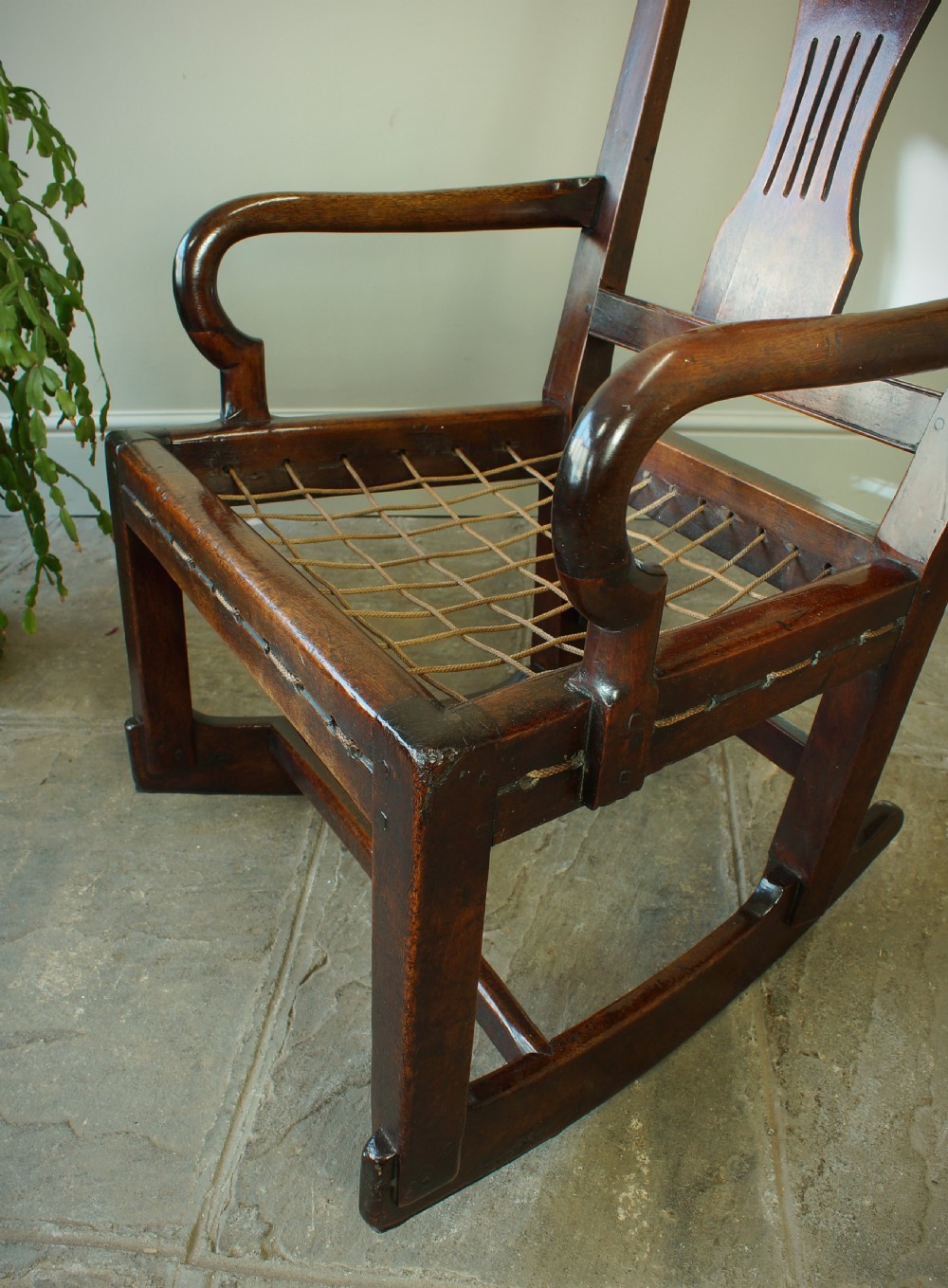 18th Century Walnut Chippendale Rocking Chair. View VII