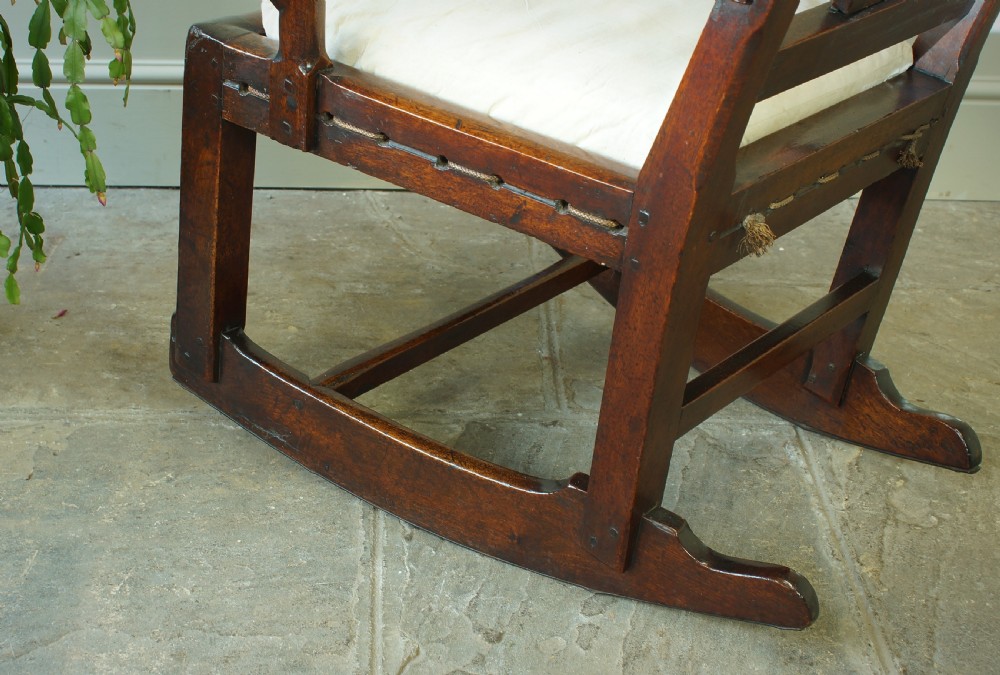 18th Century Walnut Chippendale Rocking Chair. View IX