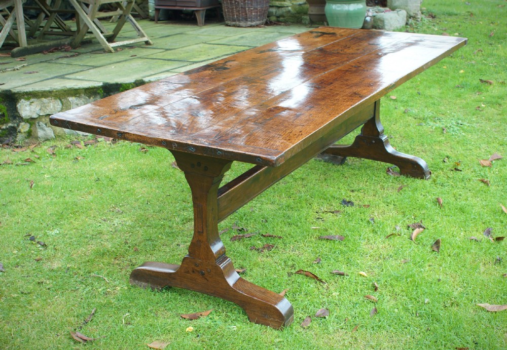 English Oak Trestle Table View III