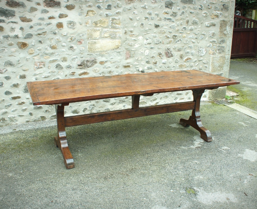 English Oak Trestle Table View VI