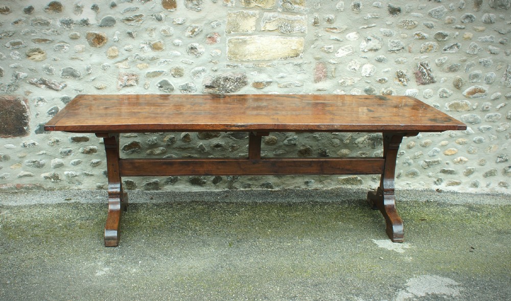 English Oak Trestle Table View X