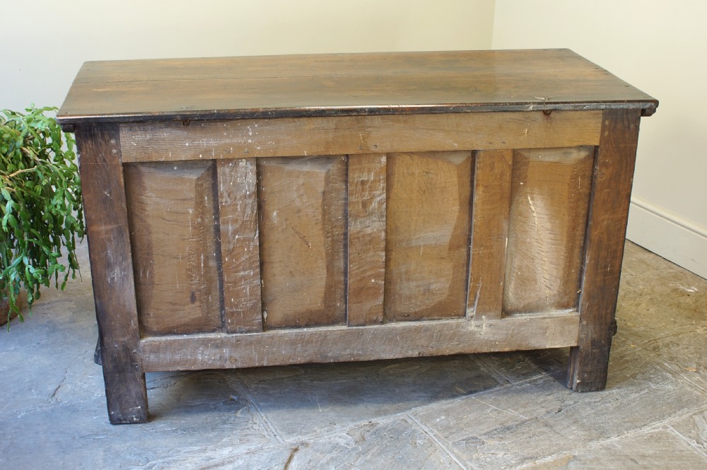 A Superb Late  Elizabethan 16th Century Oak Coffer. View XVIII