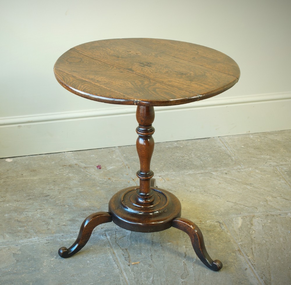 18th Century Oak Tripod Table/ wine table. 