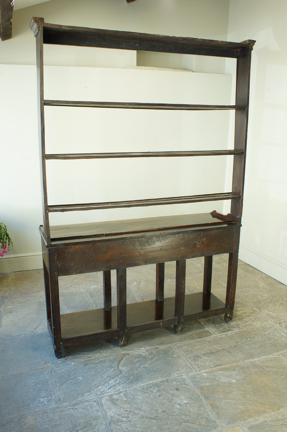 A Small Georgian Oak Potboard Dresser and Rack. View XVI
