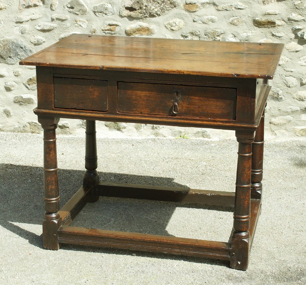 17th Century Oak Side table. View II