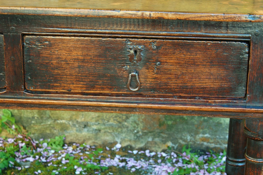 17th Century Oak Side table. View IV