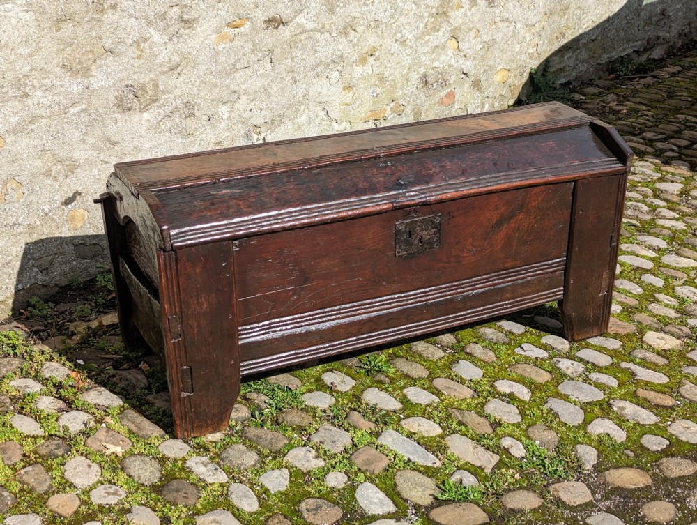A 16th Century Boarded Oak Clamp-front Meal Chest Or Ark, Welsh Borders, Circa 1550