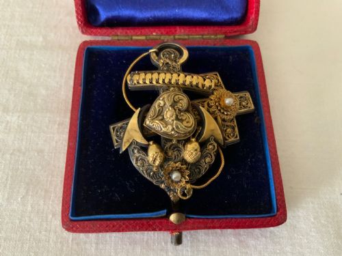 Georgian Sentimental Brooch Faith, Hope & Charity