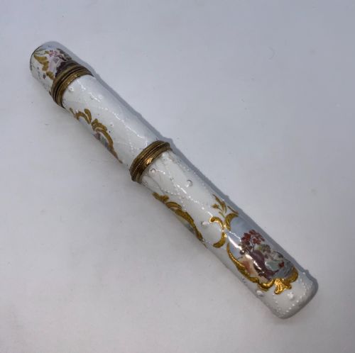 fig 1. Bilston enamel sewing etui
