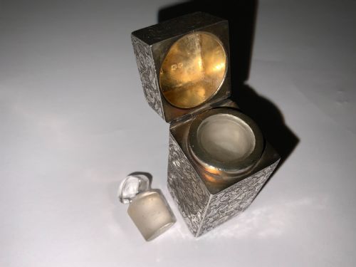 Square Sampson Mordan Silver Scent/perfume Bottle