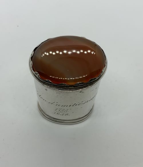Silver & Agate Scottish Snuff Mull