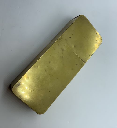 19th C Brass Pipe, Vesta, Tobacco Box
