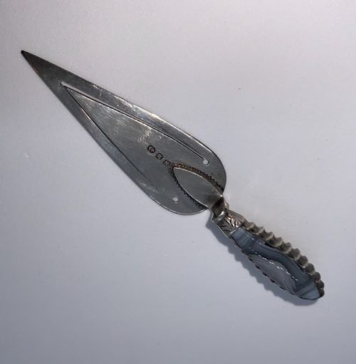 Silver Agate Handle Bookmark