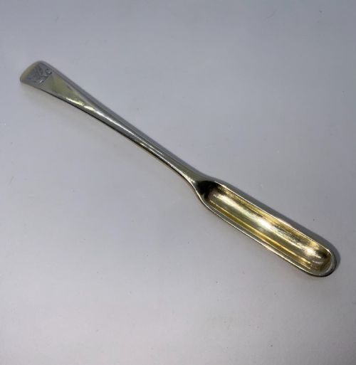 Rare Silver Gilt Campaign Marrow Scoop