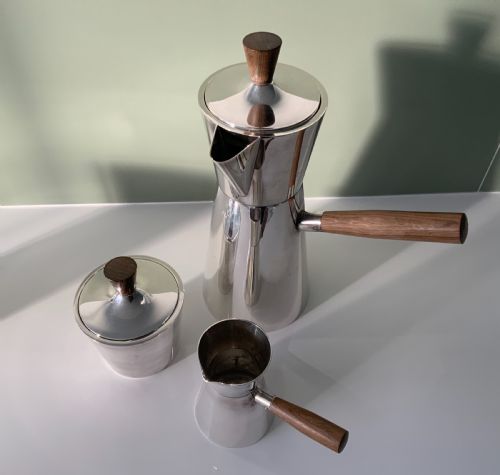 Mid Century Modern Danish Silver Plate Coffee Set
