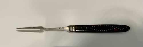 Georgian Tortoiseshell Silver Folding Fruit Fork