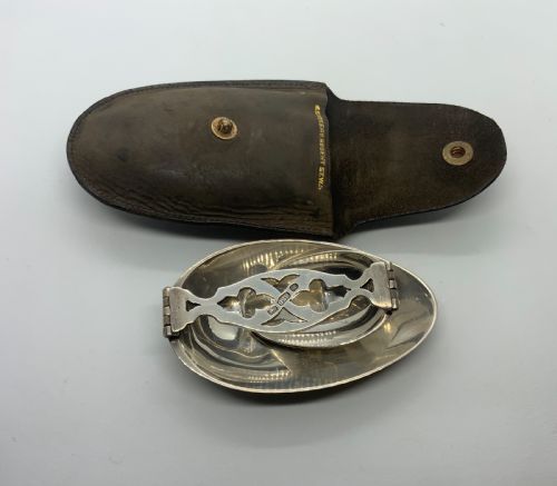 Double Ended Folding Silver Medicine Spoon