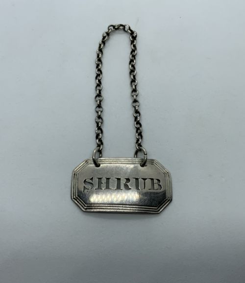 Rare Silver Shrub Label