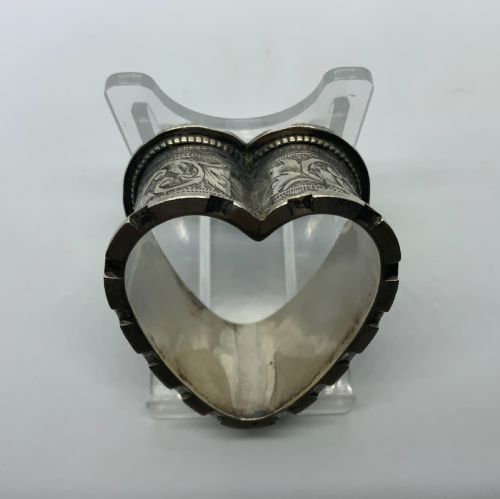 Silver Heart Shaped Napkin Ring