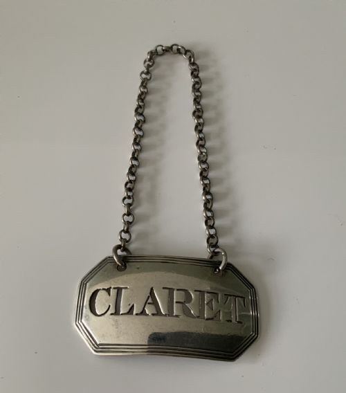 Georgian Silver Claret Wine Label