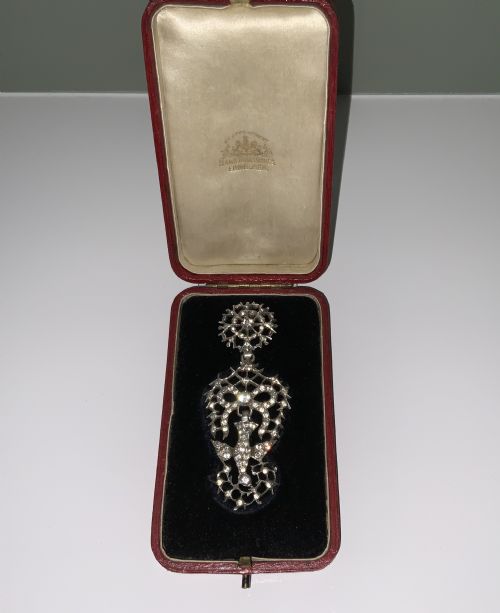 French Georgian St Espirit Pendant - Silver & Paste