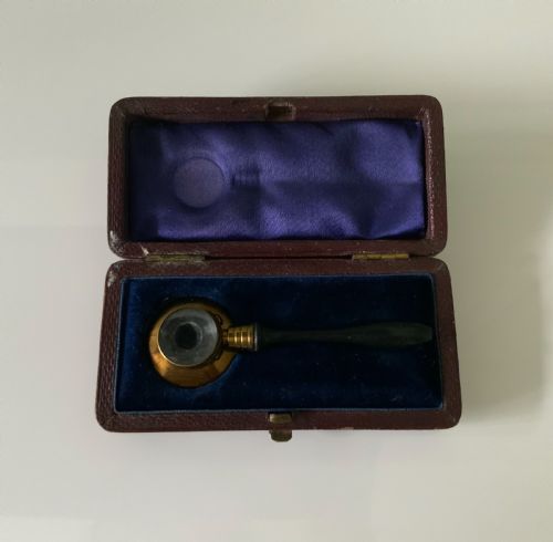 Rare 19th Century Medical Magnifying Glass Original Case