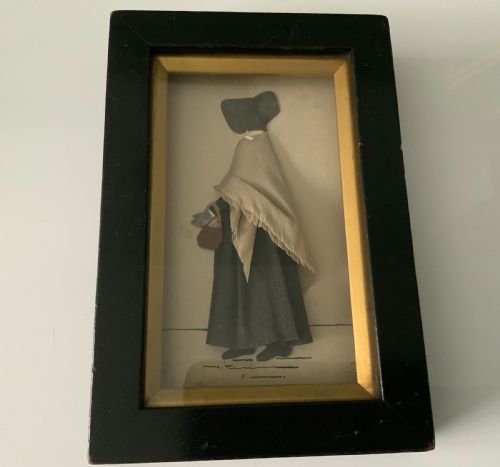 Rare Victorian Crepe Paper Picture