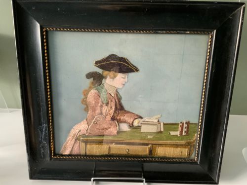 19th Century Silk Picture
