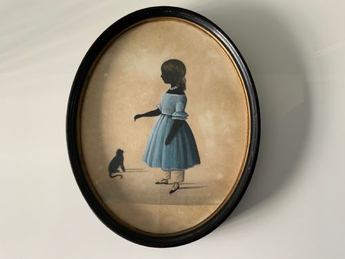 Victorian Silhouette with Watercolour Overlay