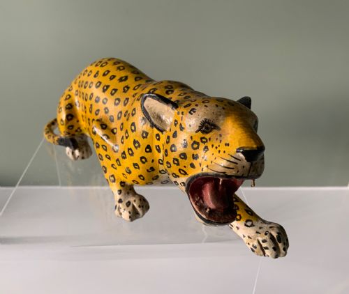 Early 20th Century Indian Wooden Leopard
