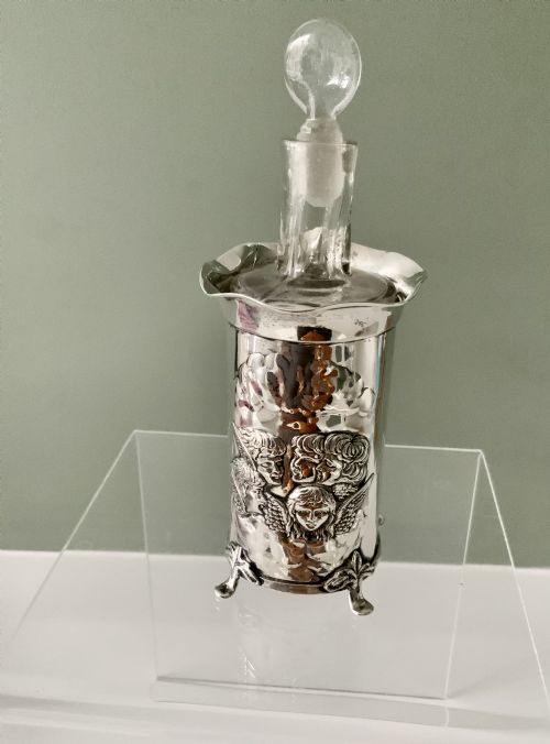 Reynolds Silver Scent Bottle Holder and Bottle