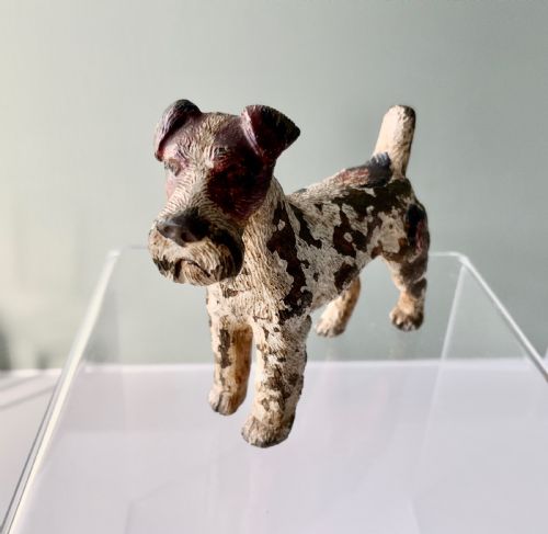 Cold Painted Bronze Wire Haired Fox Terrier