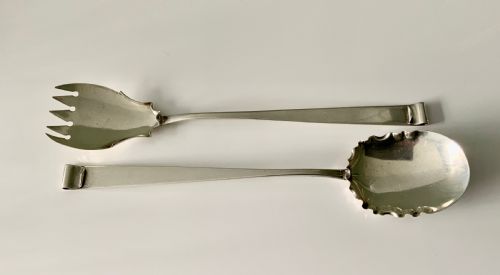 Arts & Crafts Silver Salad Servers