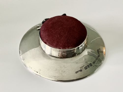 fig 1. Large Silver hat pincushion