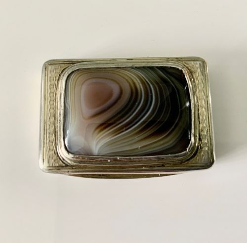 Georgian Silver Agate Top Vinaigrette