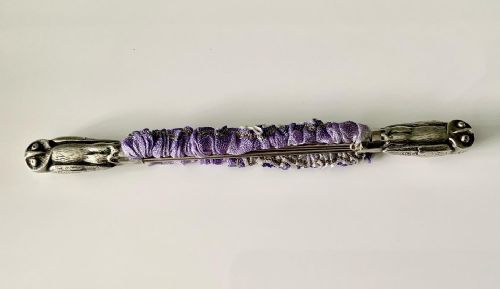 Rare Silver Knitting Needle Guards - Owl Ends