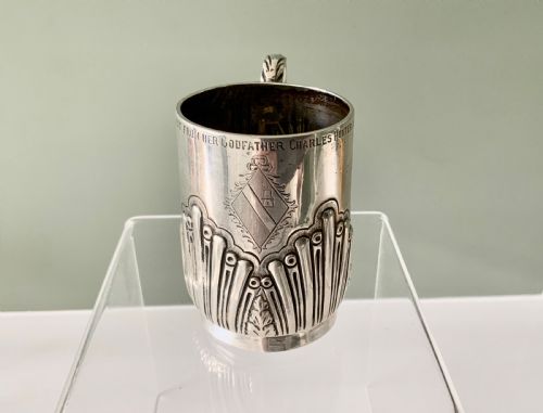 fig 1. Victorian silver christening mug