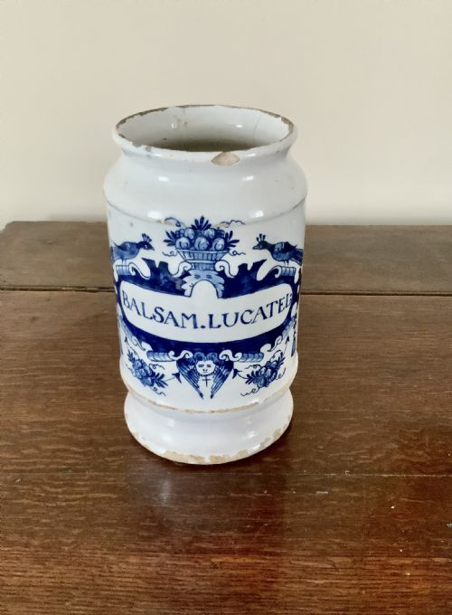 Delft Drug Jar - 18th Century