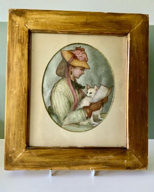 Victorian Watercolour Portrait of a Young Woman