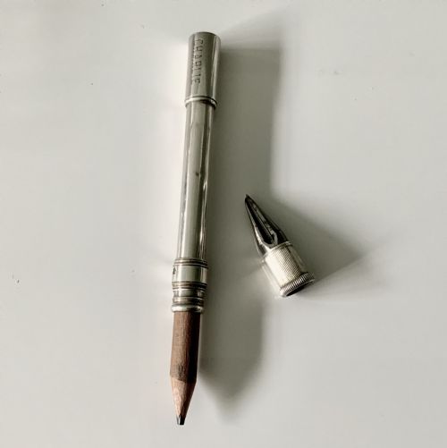 Very Rare Sampson Mordan Silver Pencil and Sharpener Combination
