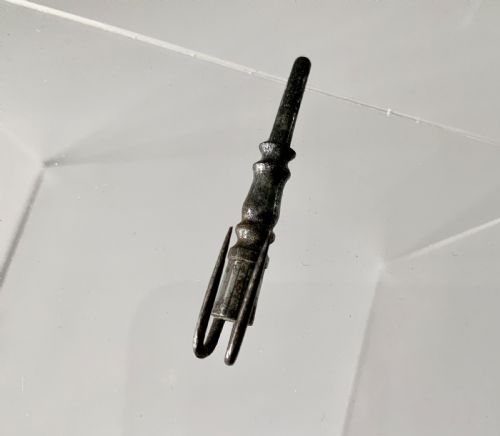 18th Century Polished Steel Bed Drape Watch Hook