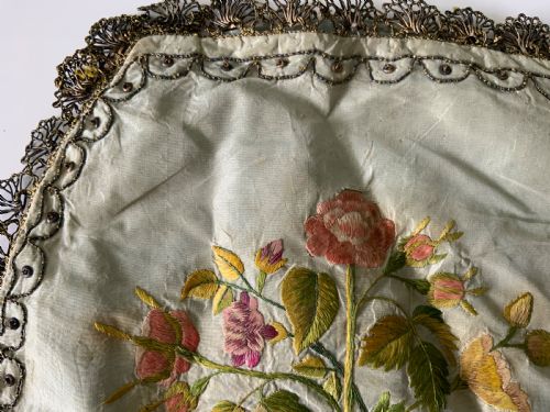 fig 2. Georgian silk embroidery purse